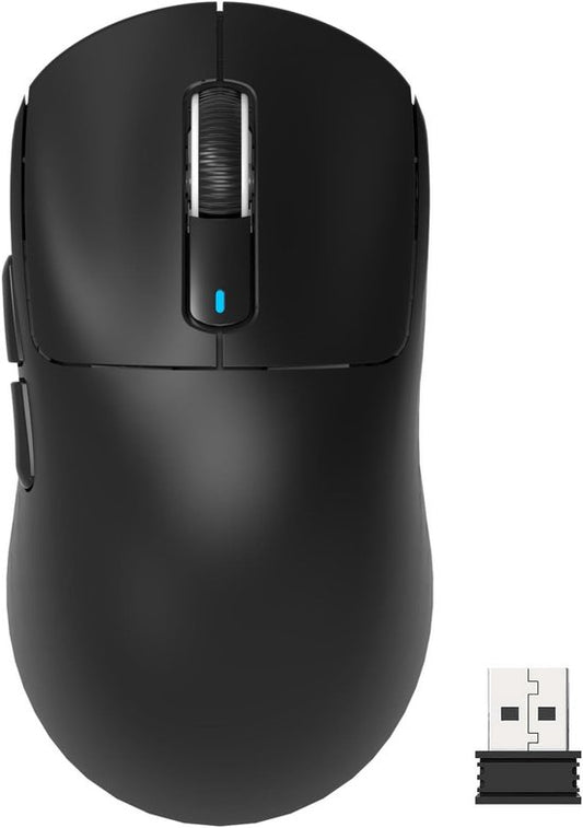 ATTACK SHARK Draadloze Gaming Muis - Wired/2.4G/BT5.4 - Lichtgewicht 49G - PAW3395 - 26000DPI - Zwart