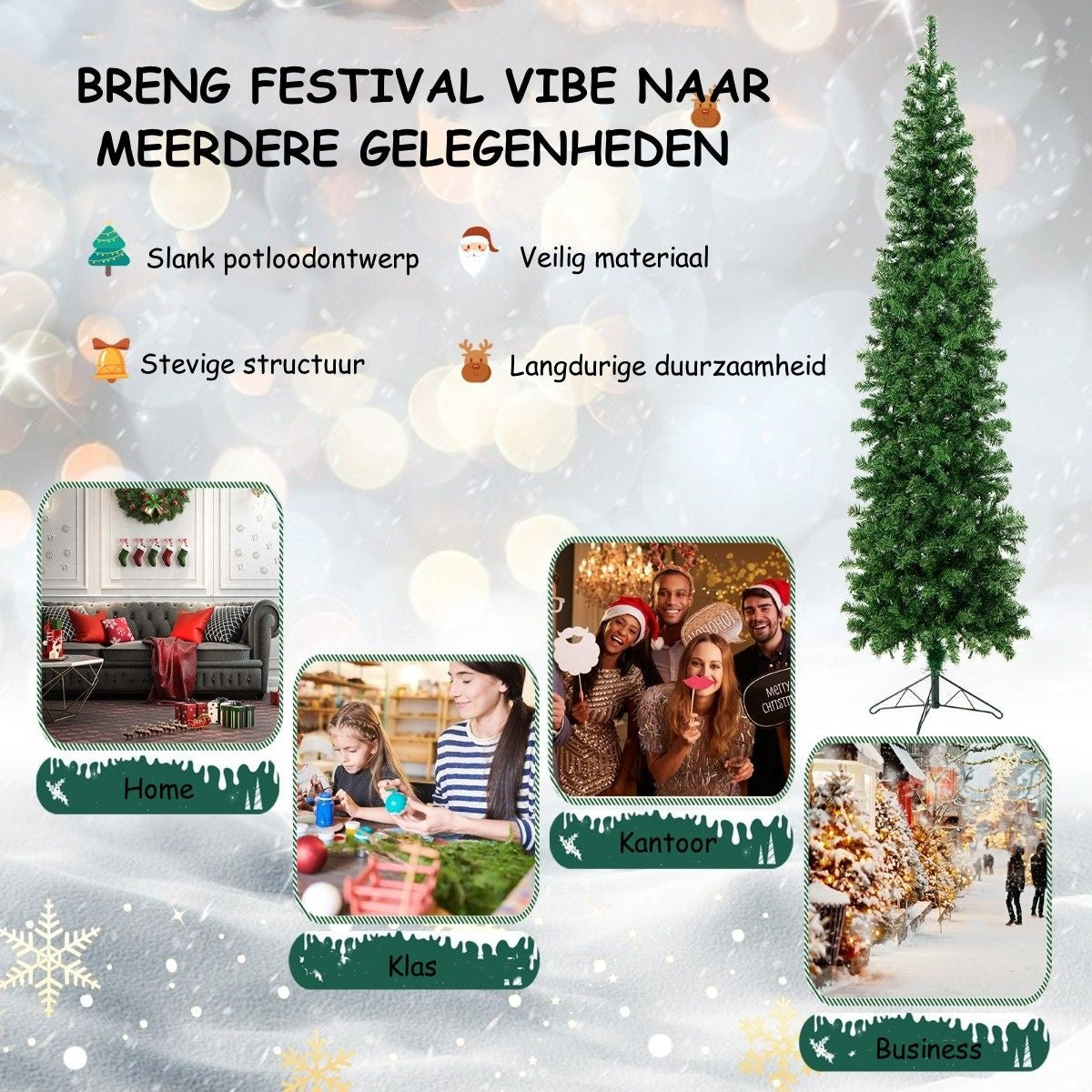 Coast Halve Kunstkerstboom met 150 LED-lampjes - 210 cm