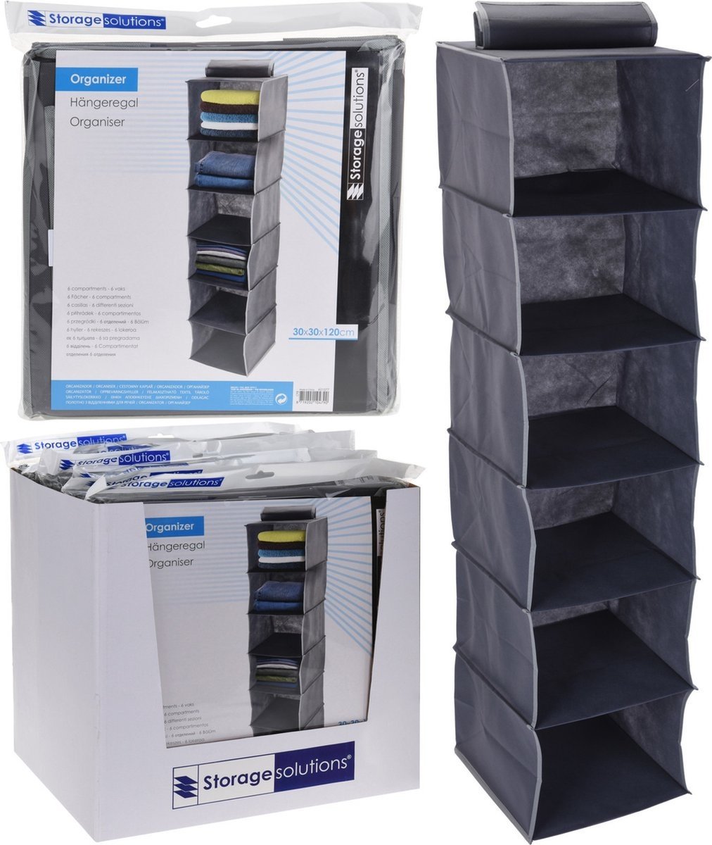 Kledingkast organiser - Hang organiser - Organizer - Opberger | 6-vaks