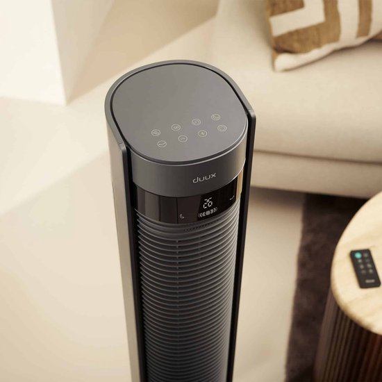 Duux Elevate – Stille Torenventilator met Ionisator – 26 Snelheden & Slaapmodus - Grijs