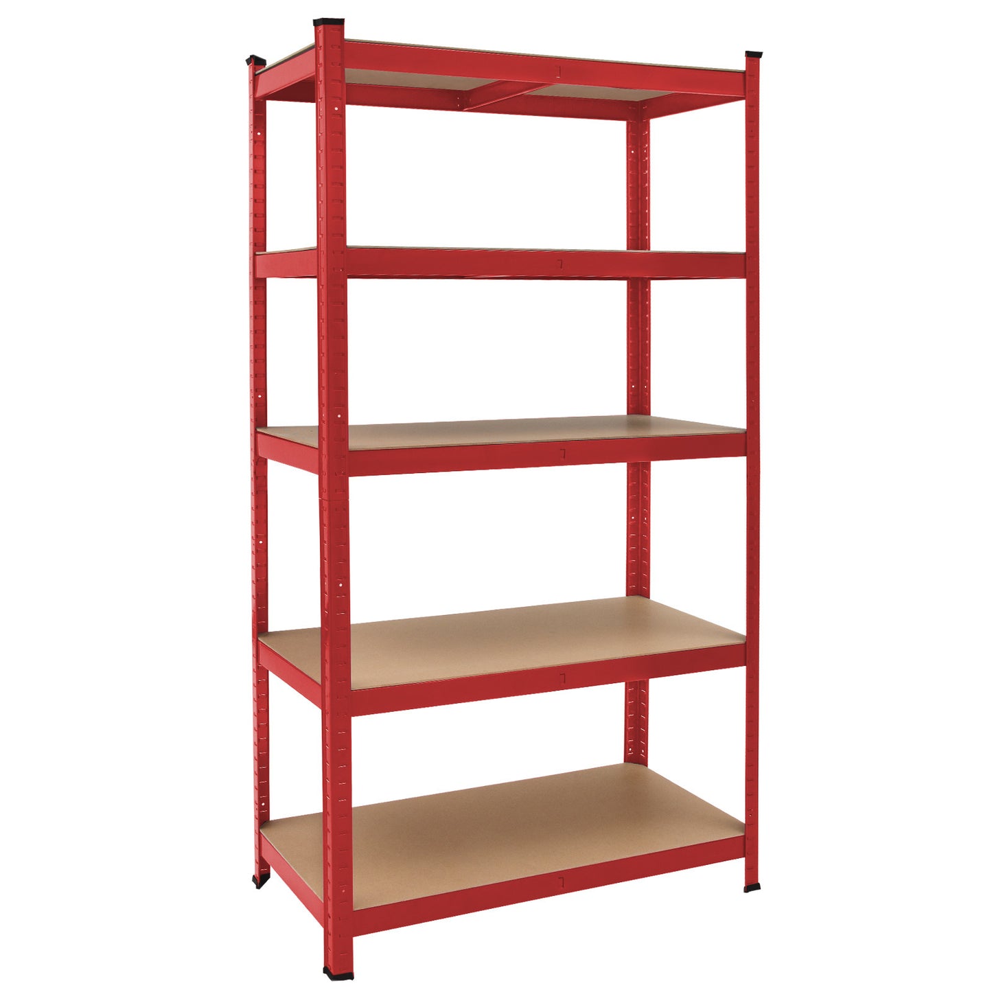 Monzana Stellingkast Metaal - incl. 5 MDF planken - tot 875kg \\u2013 Rood