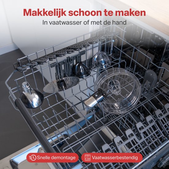AoraKitchen Citruspers - Sinaasappelpers Elektrisch - 600ML - Citroenpers - 160W - Sapcentrifuge - 2 Perskegels