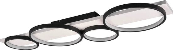 Trio Leuchten - Plafondlamp Medera 4 lichts L 100 cm wit zwart