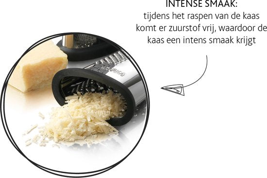 Boska Trio Formaggio - Tafelrasp met 3 raspmethodes - Multifunctioneel - Zilver/Zwart
