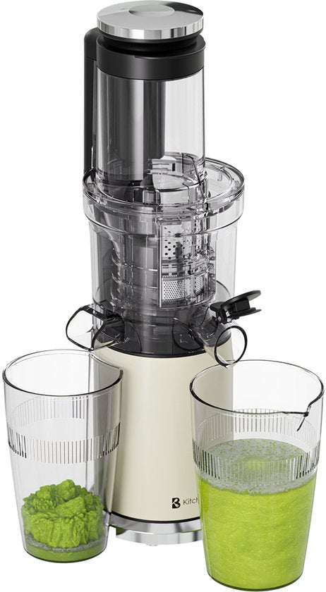KitchenBrothers Slowjuicer - Verticaal - Juicer - Groenten en Fruitpers - 80 mm - 750 ml - Champagne