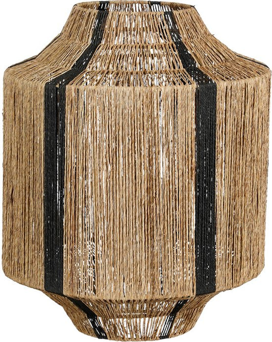 Mica Decorations Liliano Lantaarn - H51 x Ø40 cm - Jute - Zwart