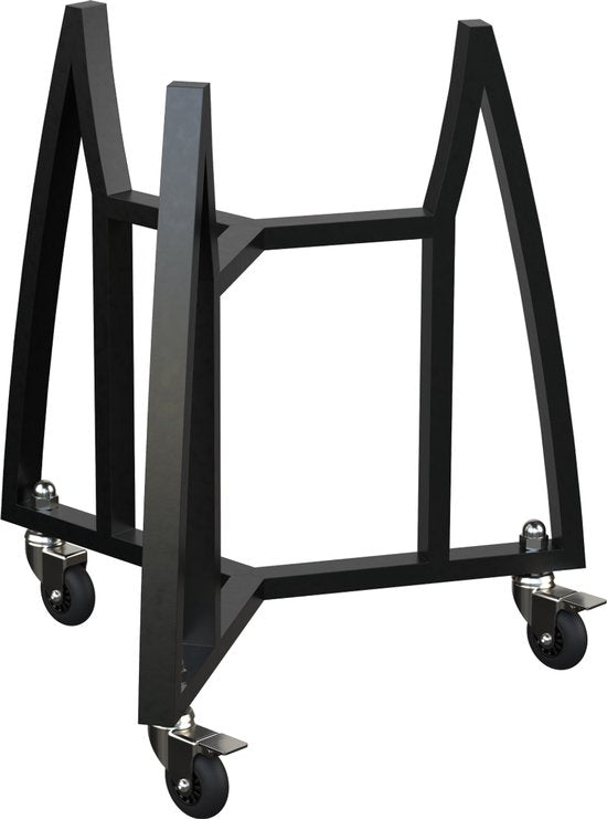 KitchenBrothers Kamado BBQ Onderstel - Voor 41⌀ cm - Geschikt voor 16 inch KitchenBrothers Kamado - 102 cm Hoogte - Wielen - Rem - Zwart