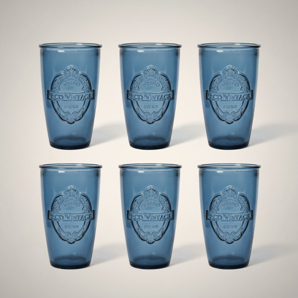 Dexam Sintra drinkglazen - set van 6 - inktblauw