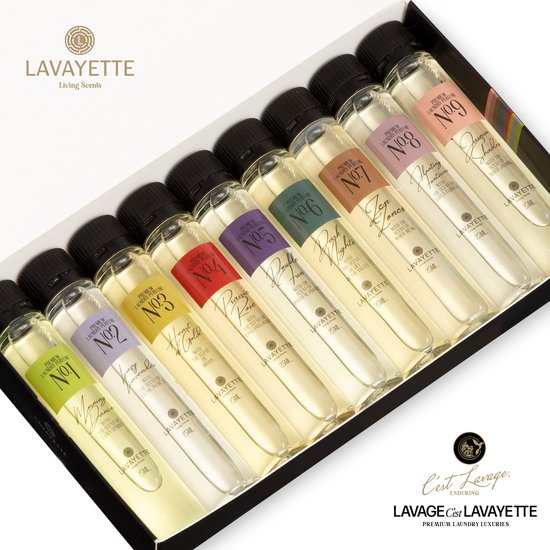 Lavayette Premium Wasparfum - Proefpakket 9x25ml - Geurbooster