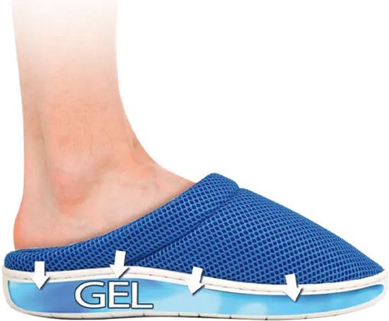 Stepluxe Gel Slippers – Anti-vermoeidheid Comfort Slippers – Blauw – Maat 41/42