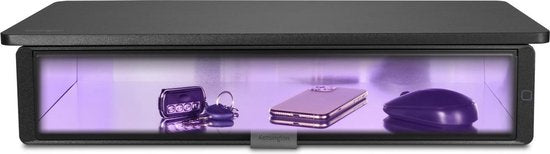 Kensington UVStand™ Monitorstandaard met UVC Sterilisatie Compartiment/Opberglade - Zwart