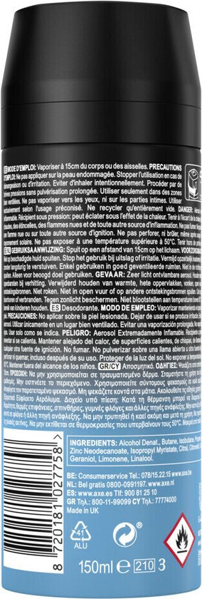 AXE Deodorant Bodyspray - Ice Chill - met een onweerstaanbare geur - 150 ml