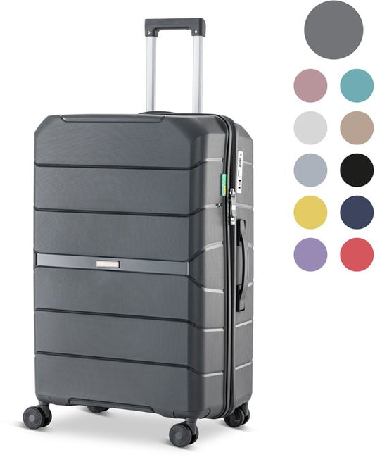 SC Urban Adventurer - Handbagage Koffer - Cijferslot - 44L - Spinner wielen - Reiskoffer met Kofferslot - Lichtgewicht Trolley - Antraciet
