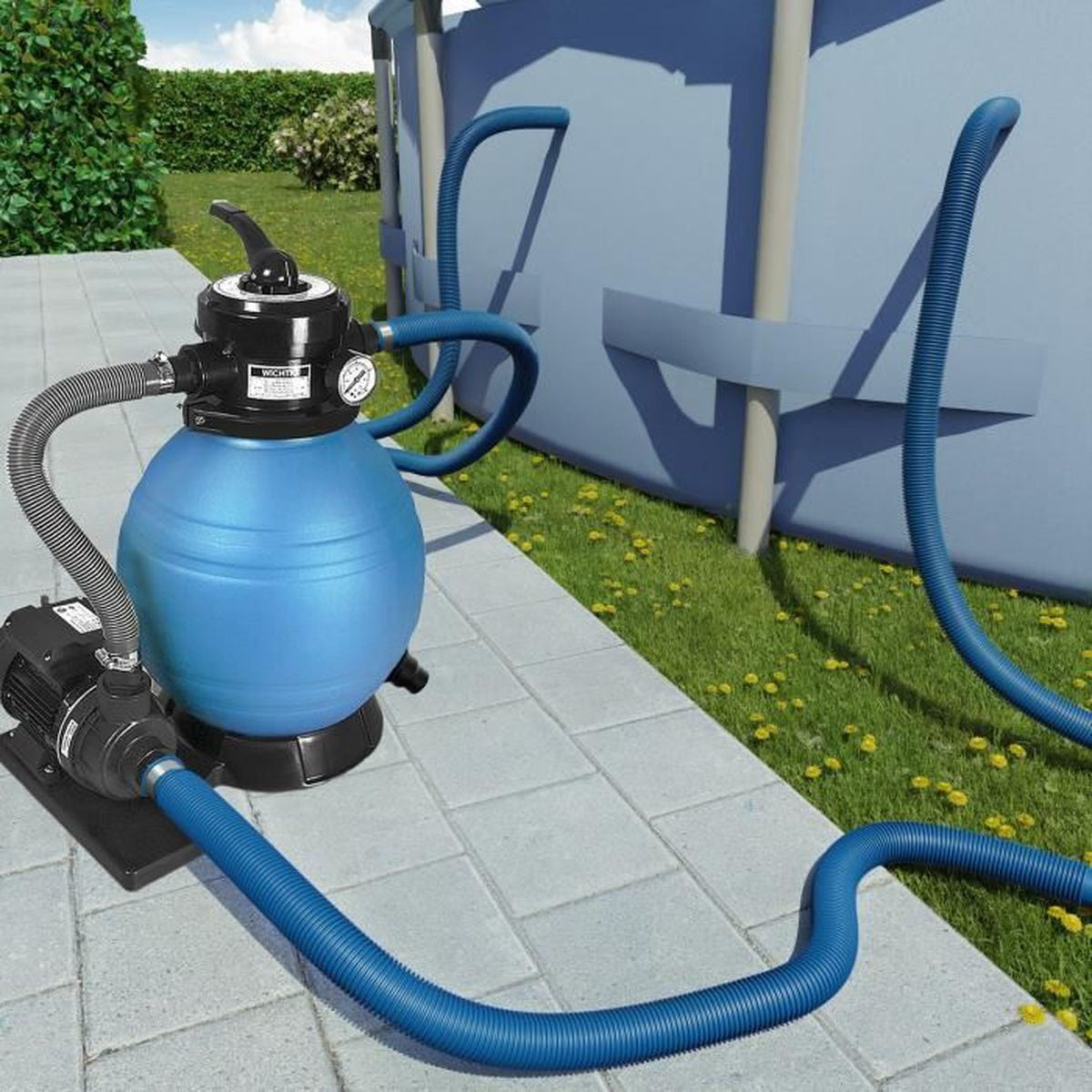 Monzana Zwembad Filter Slang - 14m Ø 32mm - Flexibel - Blauw