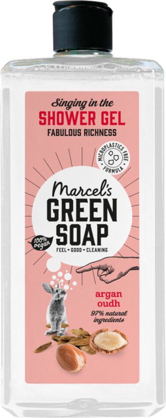 Marcel's Green Soap Douchegel Argan & Oudh 1-Stuk 300 ml – Bruin/Goud – 93% Natuurlijke Ingrediënten