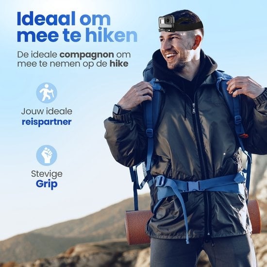 Garpex® Verstelbare Hoofdband - Head Strap - Universele mount voor diverse action camera's