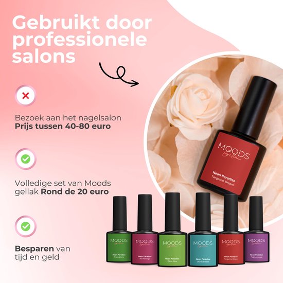Moods Gellac 6-delige Set - Gellak Starterspakket - Gel Nagellak - 8ML - Neon Paradise - Gellac - Nagels - Chique Kleuren