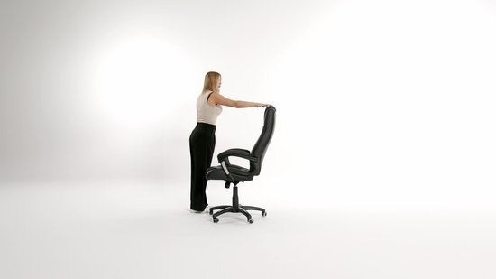 tectake® - Luxe design Bureaustoel directie kantoorstoel directiestoel - Zwart