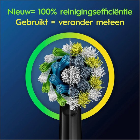 Oral-B Cross Action Pro - Opzetborstels - Met CleanMaximiser Technologie - Zwart - 4 Stuks