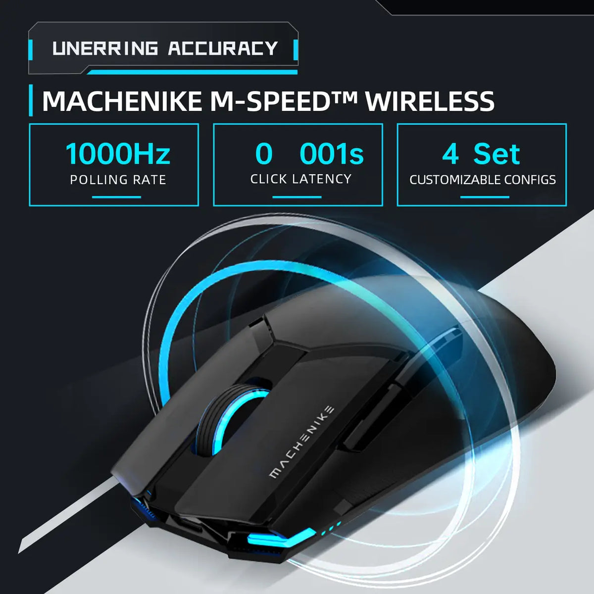 Machenike M7 Pro Dual-Mode Mouse White 3104