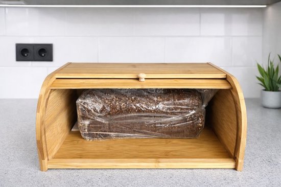 Ceruzo Broodtrommel Bamboe – Brooddoos met Rolluik – 38 cm