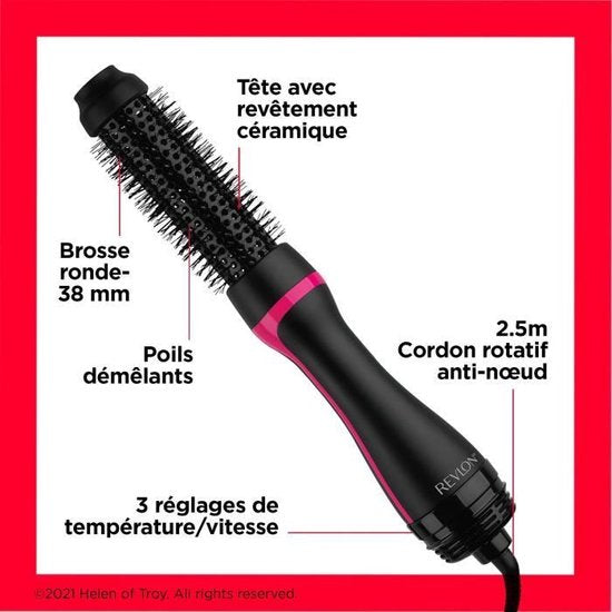 Revlon - Tools One Step Style Booster - Volume borstel en Föhnborstel in 1 (2 in 1) - 38 mm diameter - Ceramische coating