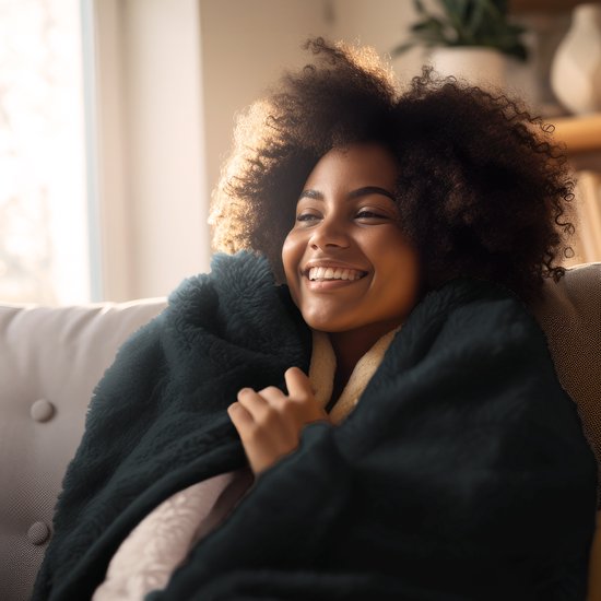 Auronic Elektrische Deken - Warmtedeken - Sherpa Fleece - 9 Hitte en Timerstanden - Bovendeken - 180x130 - 1 persoons - Antraciet