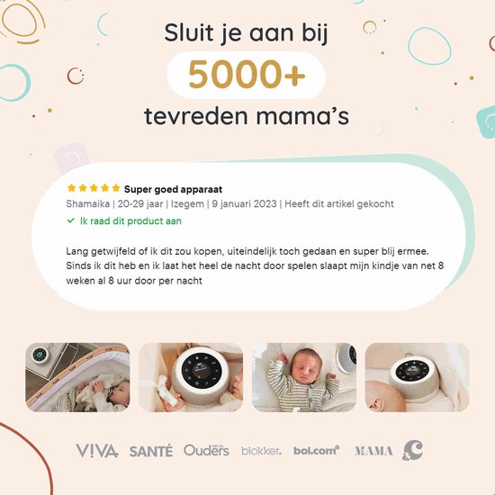 Numsy - Touch White Noise Machine Baby - Witte Ruis Machine
