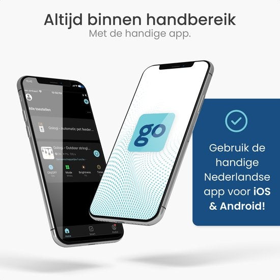 Gologi Beveiligingscamera – 3MP - Nachtzicht, Bewegingsdetectie & Two-Way Audio – WiFi & App – 10 x 11 x 17,5 cm – Zwart