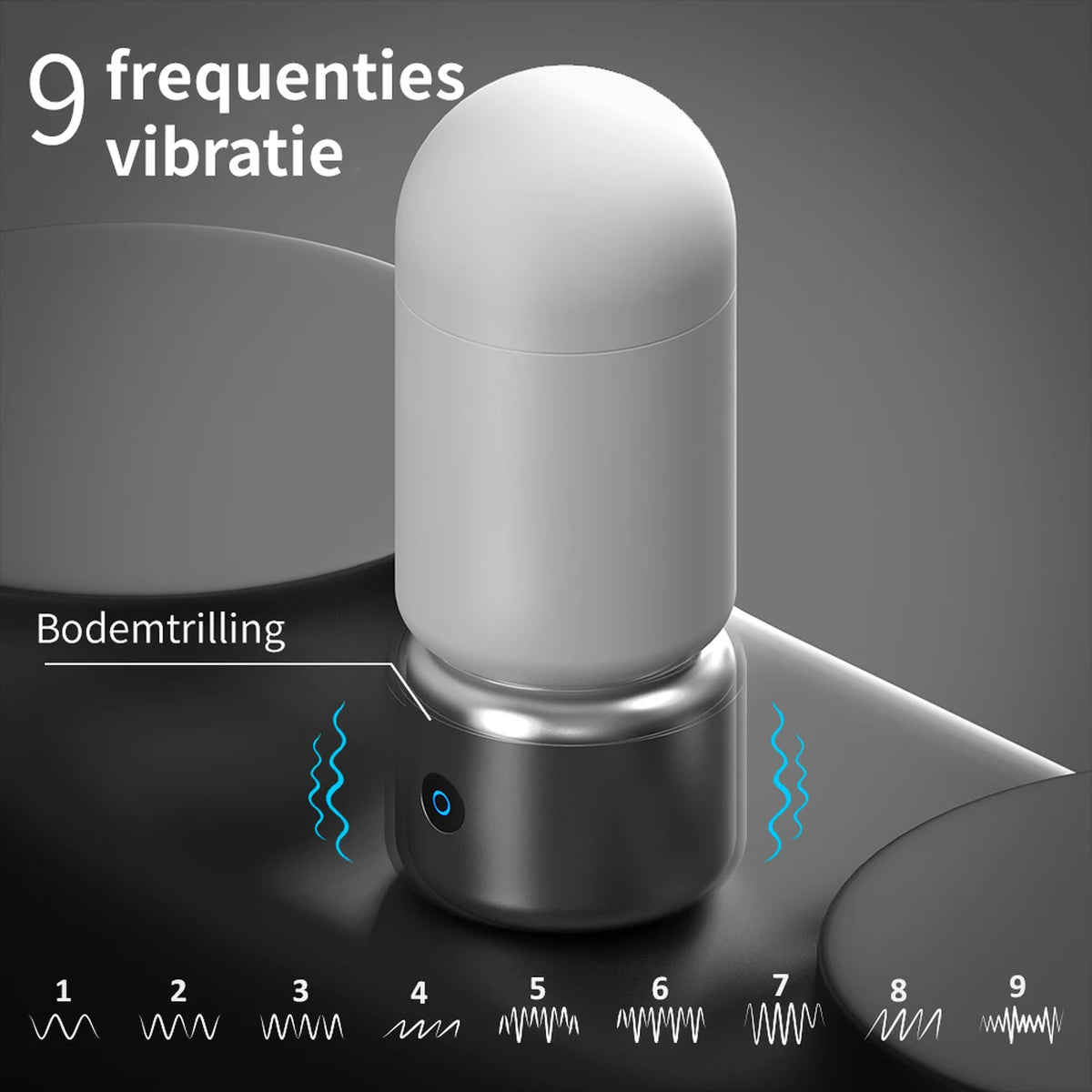 Moistor M006 mannenmassager met 3 standen en 6 vibratiemodi