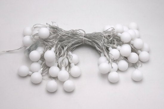 Foryouliving Lichtsnoer 10 Meter voor buiten - 50 Warm Wit LED Bollen - Koppelbaar Lichtslinger met 8 Functies - Tuinverlichting & Sfeerverlichting - Feestverlichting