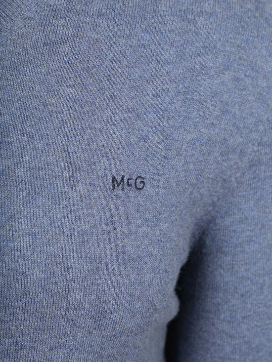 McGregor Trui Merinowol V-Hals Vintage Blauw - Maat 3XL - Heren - Pullovers