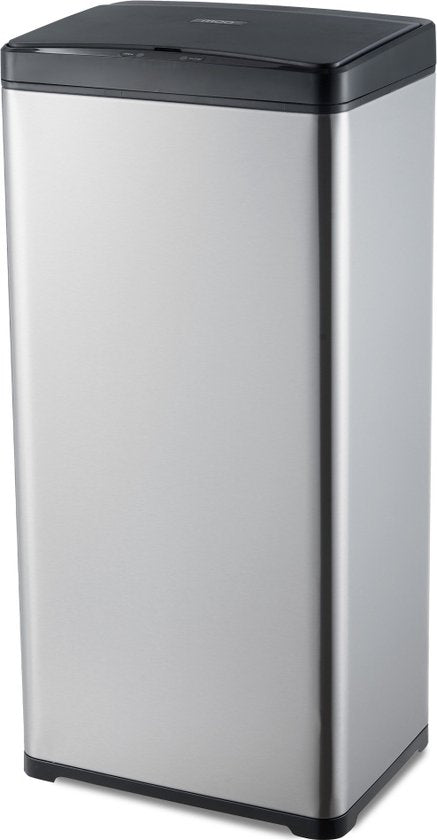 MOA Sensor Prullenbak 50 Liter - Geruisloze Deksel - Vertraagd Sluiten Modus - RVS & Duurzaam ABS - Afvalbak - Vuilnisbak - Zilver