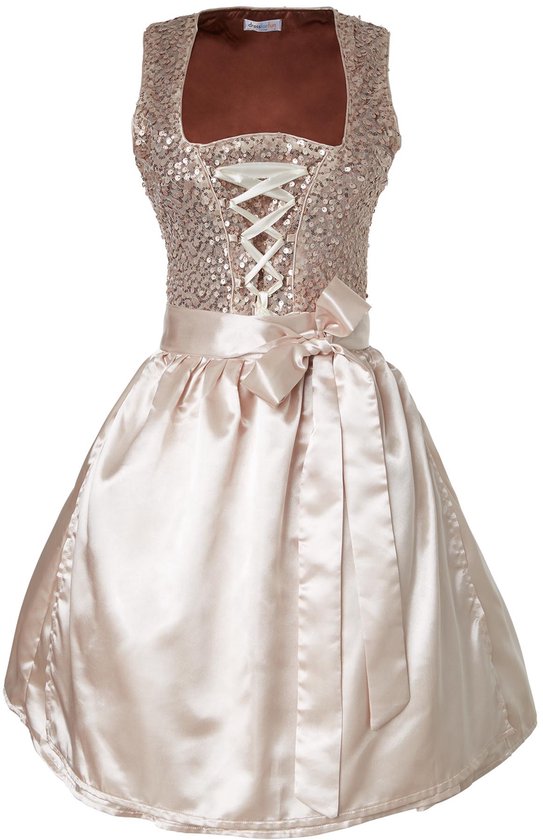 Dressforfun Mini-dirndl Burgau model 1 L - verkleedkleding kostuum halloween verkleden feestkleding carnavalskleding carnaval feestkledij partykleding - 302987