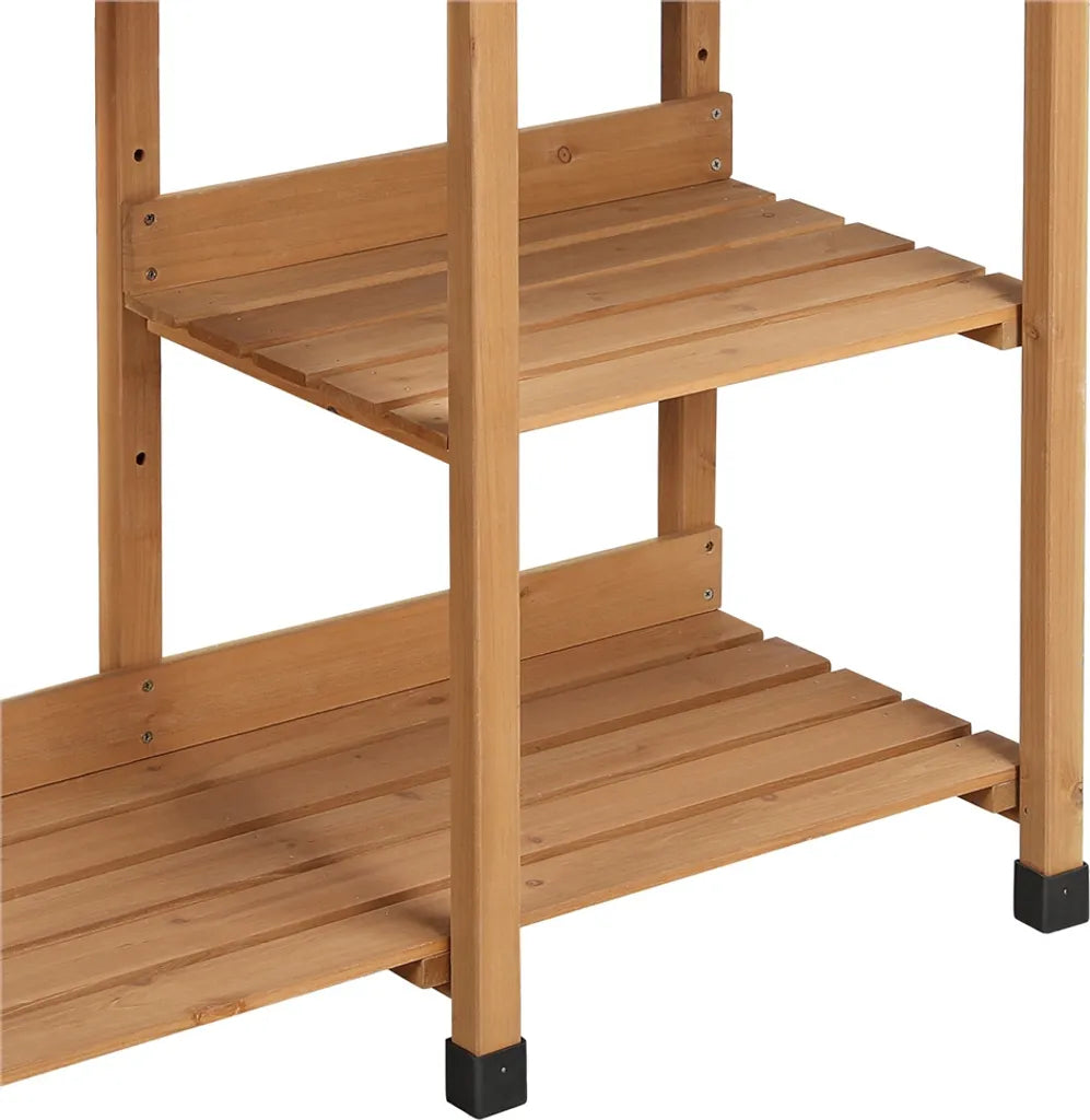 Yaheetech Planttafel - Met Wasbak - Verstelbare Plank - Tuinwerktafel - Houten Oppottafel - Weerbestendig