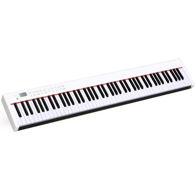 Coast Digitale Piano – 88 Toetsen – Draagbaar – Wit/Zwart – 127 x 21,5 x 6,5 cm