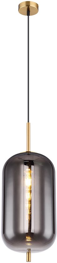 Hanglamp Glas Smoke | E27 | Zwart | Glazen bol | Glas bol | Woonkamer | Eetkamer
