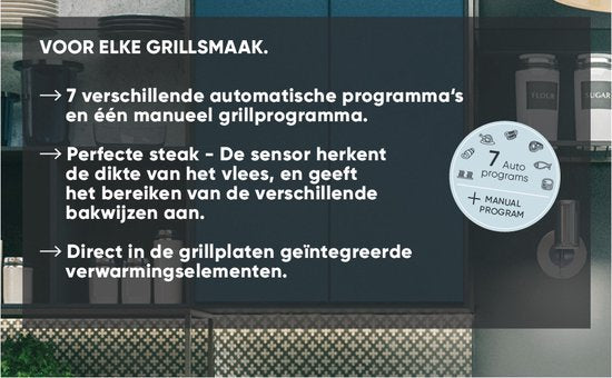 Severin KG2395 Contactgrill SEVINI Pro - 7 Automatische programma's - Antiaanbaklaag - tot 230 °C
