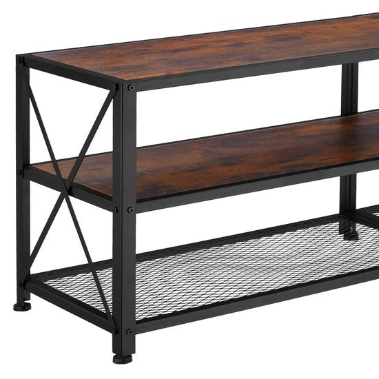 tectake - TV-meubel – Indianapolis - industrieel donkerbruin – 404543