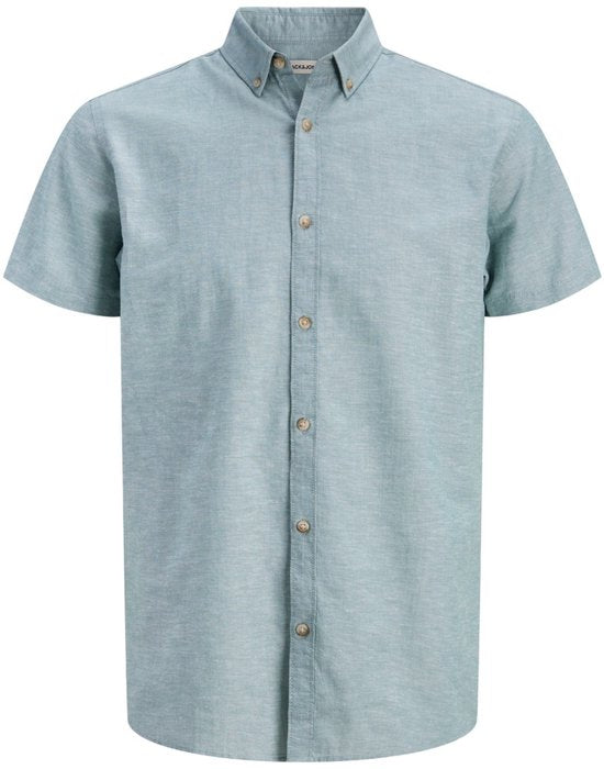 Jack & Jones - Heren Overhemden Summer Korte Mouw - Groen - Maat L