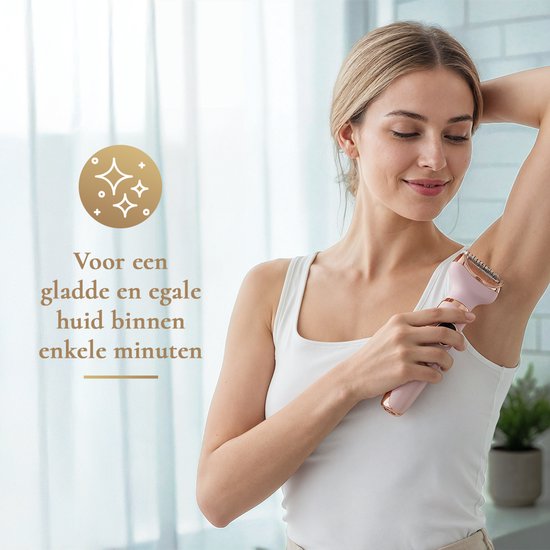 Ladyshave voor Vrouwen - 4 in 1 Scheerapparaat - Oksels - Benen - Neustrimmer - Wenkbrauw - Neus - Zeri