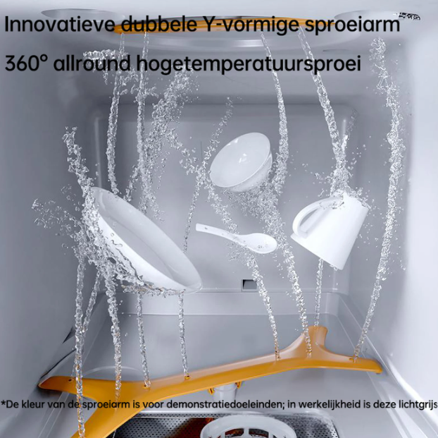 GORGENOX Tafelmodel Vaatwasser 3 Couverts - 4-in-1 met UV-Sterilisatie