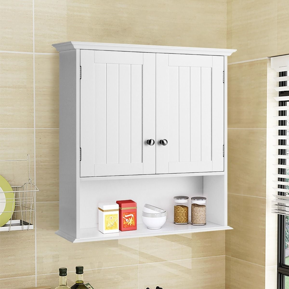 Coast - Badkamerkast - Hout - Wit - 60 x 20 x 70,5 cm