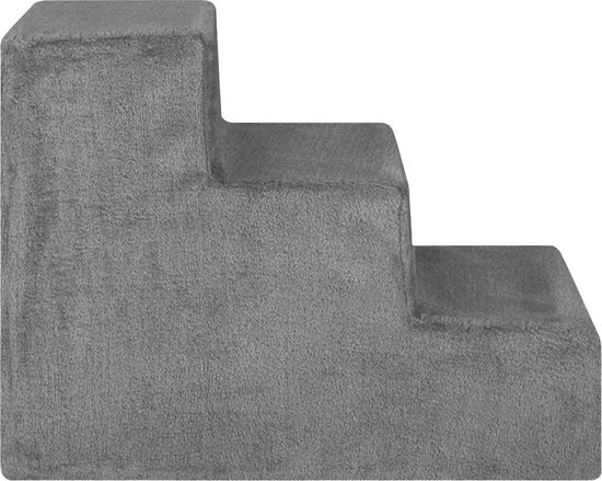 Juskys Huisdierentrap - Hout - Max. 50 kg - Grijs - 46 x 36 x 34 cm