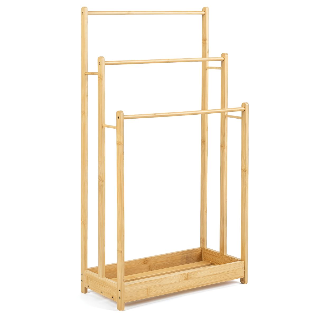 Coast Handdoekhouder - Bamboe - Trapvormig - 45 x 22 x 86 cm - Natuurlijk