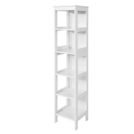 SoBuy BZR14-W  Badkamermeubel met 5 Planken - Wit - 30x139x30 cm