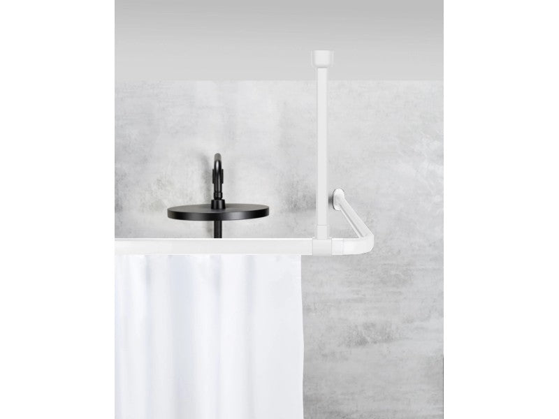 WENKO Era Deckensteun Chroom - 57 cm - Voor Douchegordijnrails