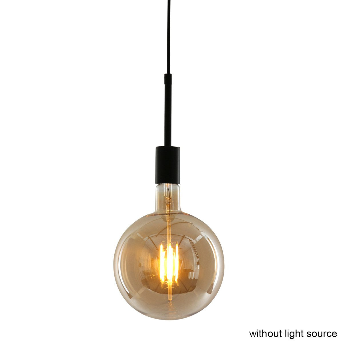 Hanglamp Minimalics 2701ZW Zwart - Verstelbaar in hoogte (42-170 cm) - Kunststof, Metaal - Mexlite