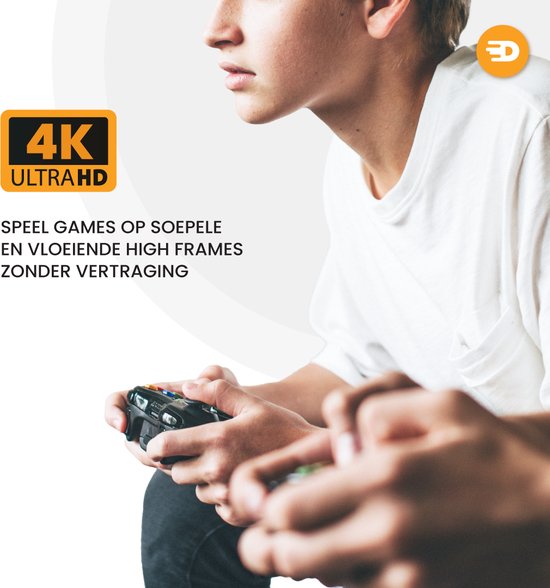 Drivv. Premium HDMI Kabel 2.0 - Ultra HD 4K 60 Hz - HDMI naar HDMI - Geschikt voor Xbox Series X & PS5 - 1 meter - PVC - Grijs