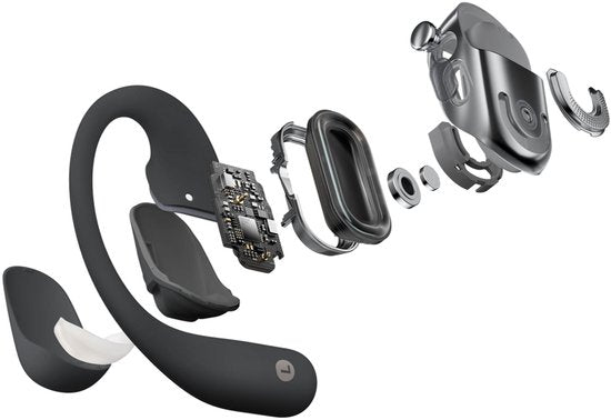 Shokz OpenFit 2 Open-ear Sporthoofdtelefoon – Draadloze Oordopjes – Zwart
